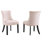 Chaises de salle à manger en velours Marquis - Lot de 2