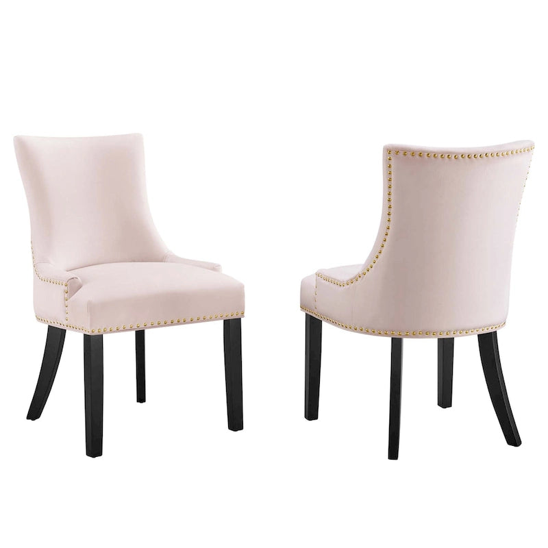 Chaises de salle à manger en velours Marquis - Lot de 2