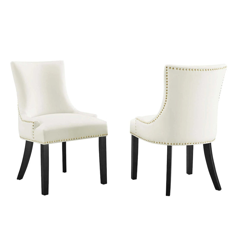Chaises de salle à manger en velours Marquis - Lot de 2