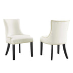 Chaises de salle à manger en velours Marquis - Lot de 2