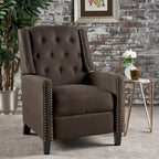 Fauteuil inclinable en tissu touffeté Izidro
