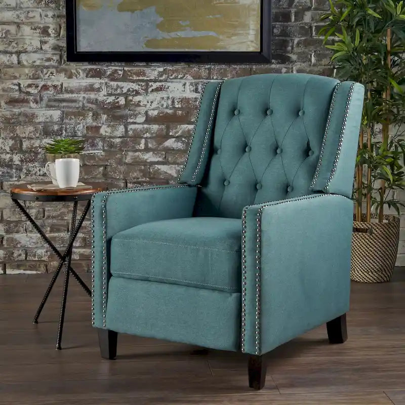 Fauteuil inclinable en tissu touffeté Izidro