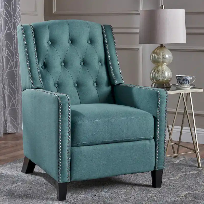 Fauteuil inclinable en tissu touffeté Izidro