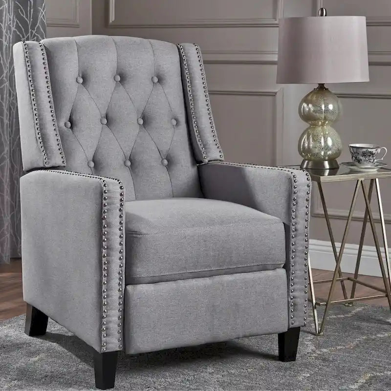 Fauteuil inclinable en tissu touffeté Izidro