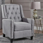 Fauteuil inclinable en tissu touffeté Izidro
