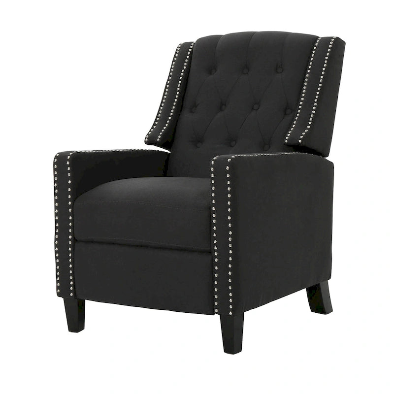 Fauteuil inclinable en tissu touffeté Izidro