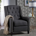 Fauteuil inclinable en tissu touffeté Izidro