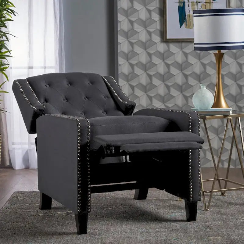 Fauteuil inclinable en tissu touffeté Izidro