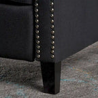 Fauteuil inclinable en tissu touffeté Izidro