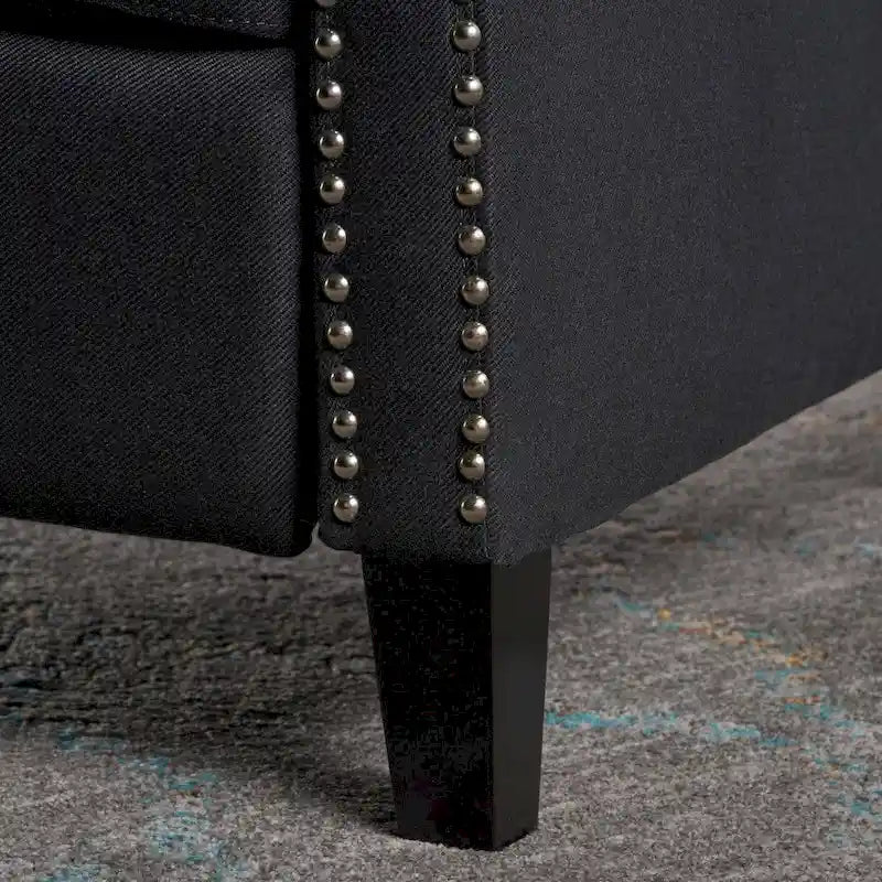 Fauteuil inclinable en tissu touffeté Izidro