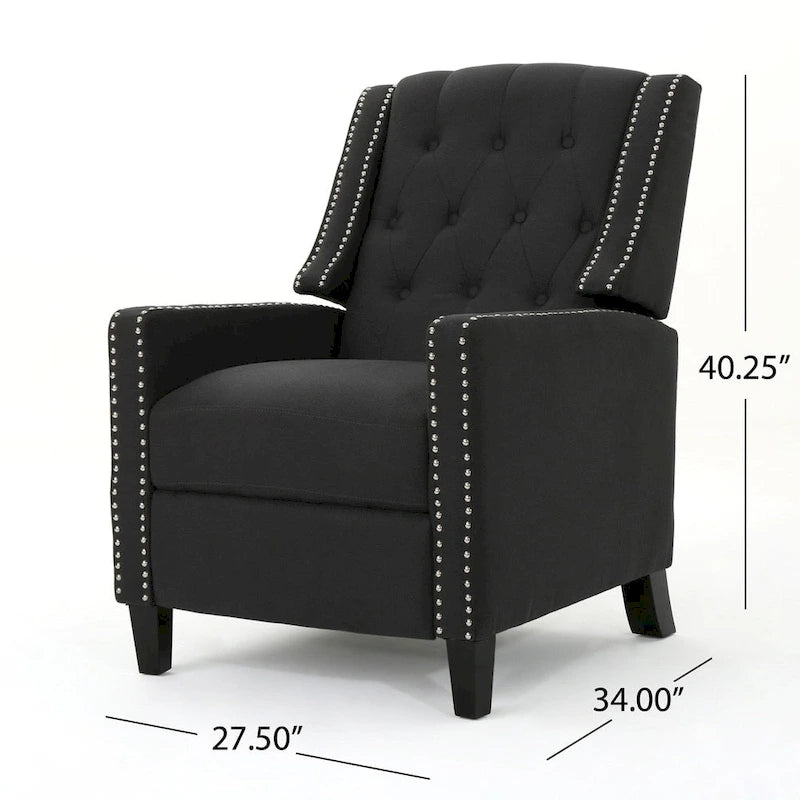 Fauteuil inclinable en tissu touffeté Izidro