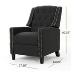 Fauteuil inclinable en tissu touffeté Izidro
