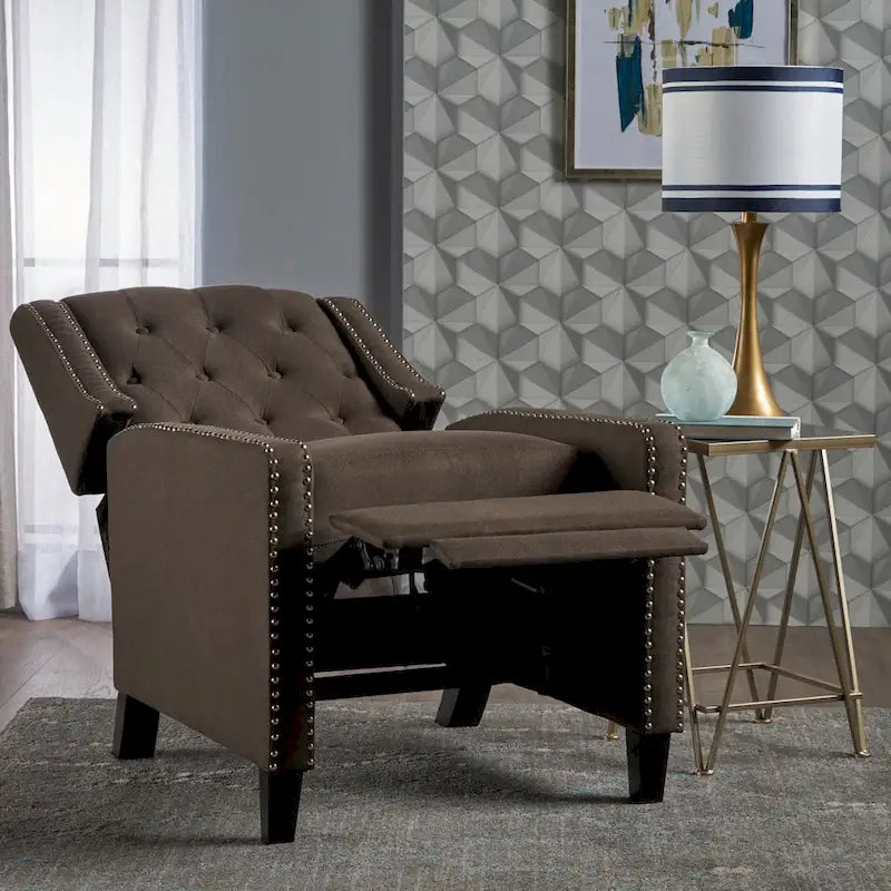 Fauteuil inclinable en tissu touffeté Izidro