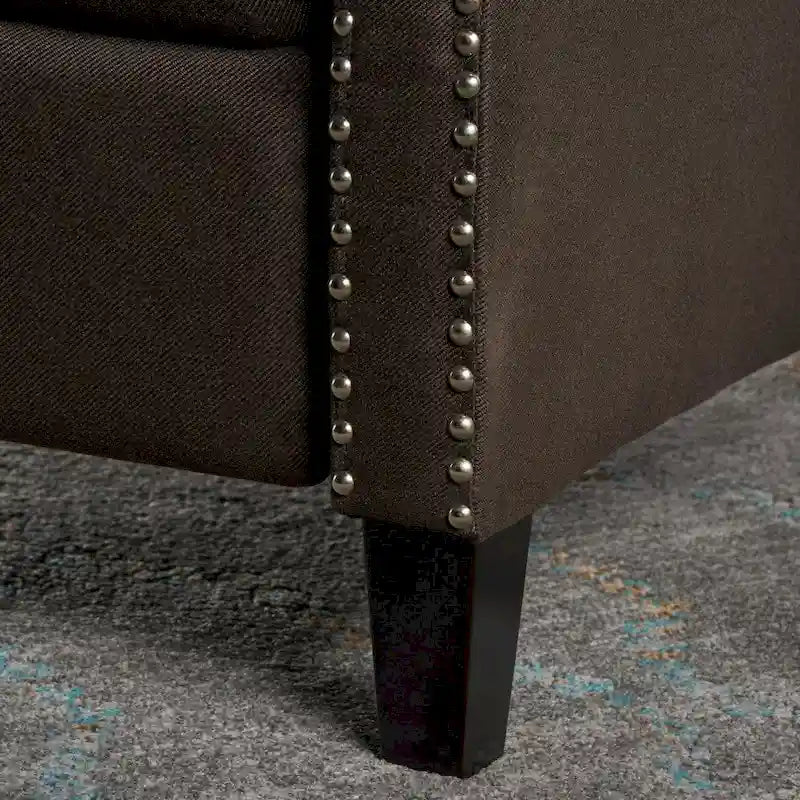 Fauteuil inclinable en tissu touffeté Izidro
