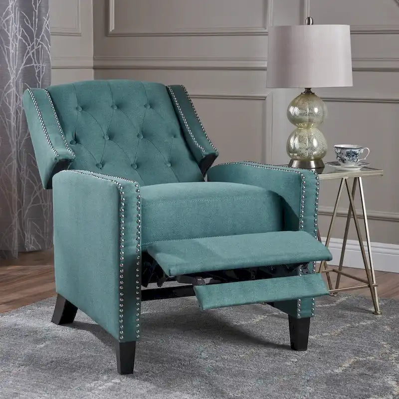 Fauteuil inclinable en tissu touffeté Izidro