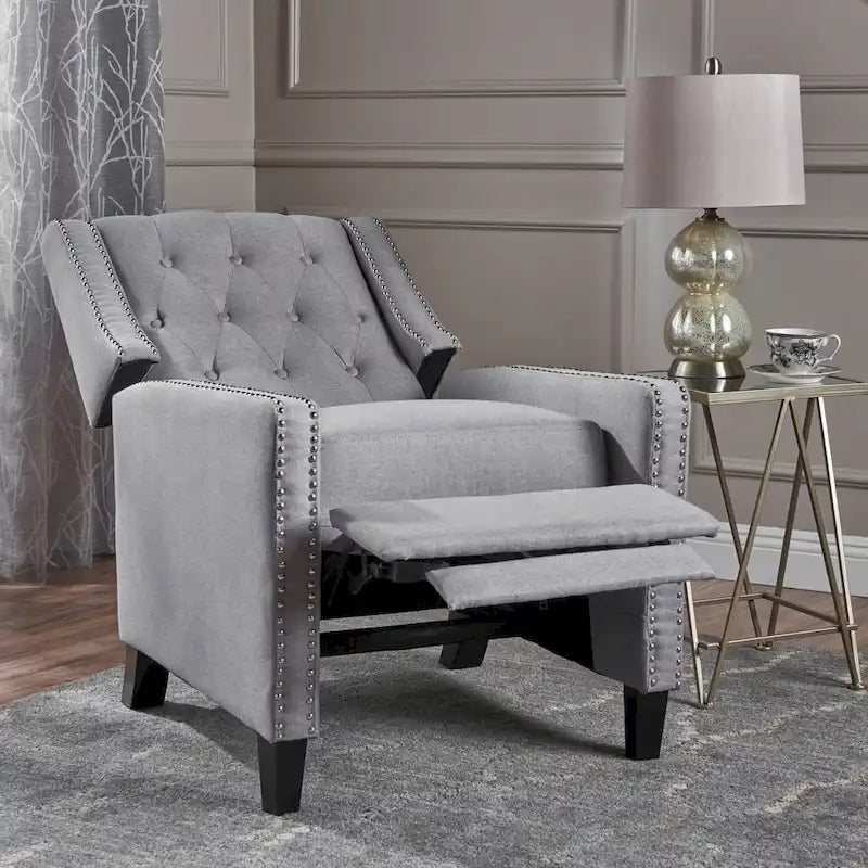 Fauteuil inclinable en tissu touffeté Izidro