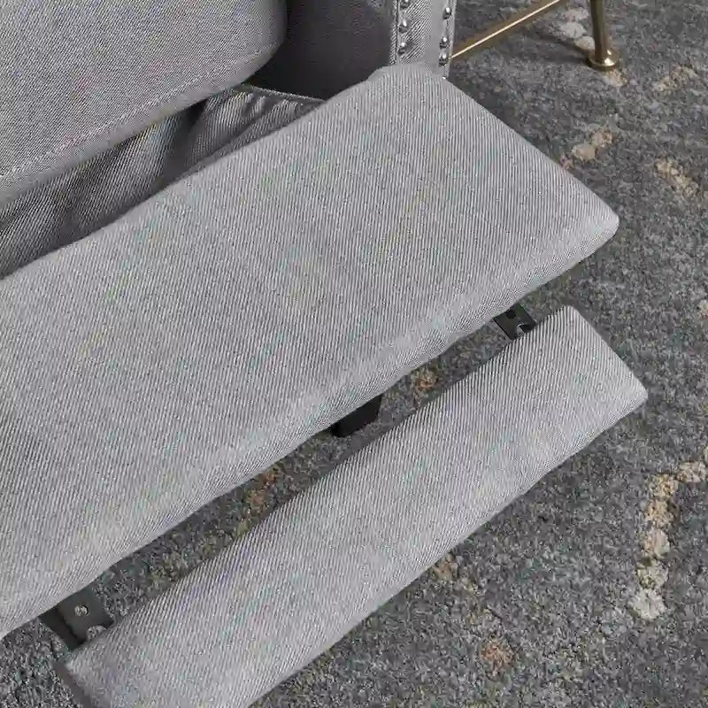 Fauteuil inclinable en tissu touffeté Izidro