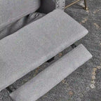 Fauteuil inclinable en tissu touffeté Izidro