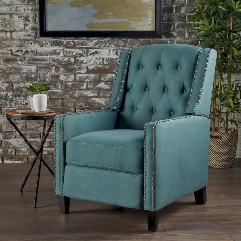 Fauteuil inclinable en tissu touffeté Izidro