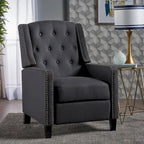 Fauteuil inclinable en tissu touffeté Izidro