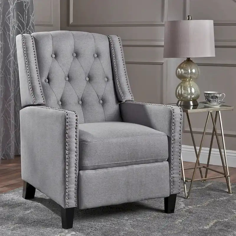 Fauteuil inclinable en tissu touffeté Izidro