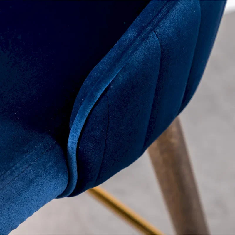 Tabourets de bar à dossier ailé recouverts de tissu (lot de 2)