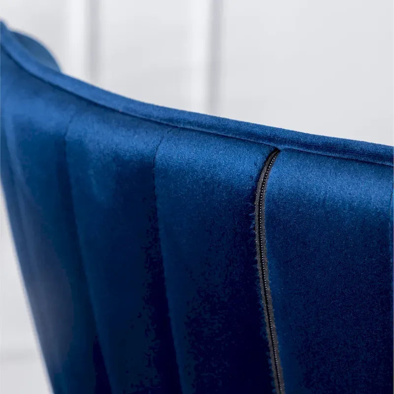 Tabourets de bar à dossier ailé recouverts de tissu (lot de 2)