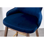 Tabourets de bar à dossier ailé recouverts de tissu (lot de 2)