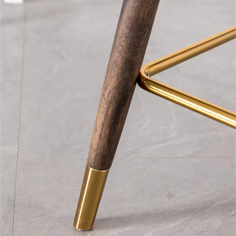 Tabourets de bar à dossier ailé recouverts de tissu (lot de 2)