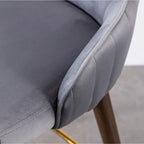 Tabourets de bar à dossier ailé recouverts de tissu (lot de 2)