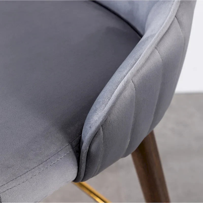 Tabourets de bar à dossier ailé recouverts de tissu (lot de 2)