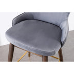 Tabourets de bar à dossier ailé recouverts de tissu (lot de 2)