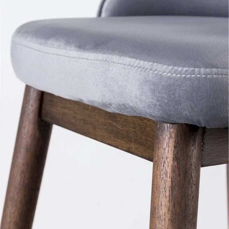 Tabourets de bar à dossier ailé recouverts de tissu (lot de 2)