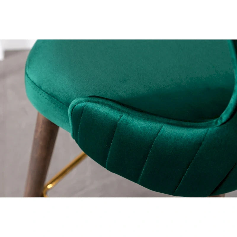 Tabourets de bar à dossier ailé recouverts de tissu (lot de 2)