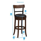 Tabouret de bar haut pivotant Siena de 34 po