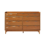 Commode en bois massif haut de gamme style galerie moderne