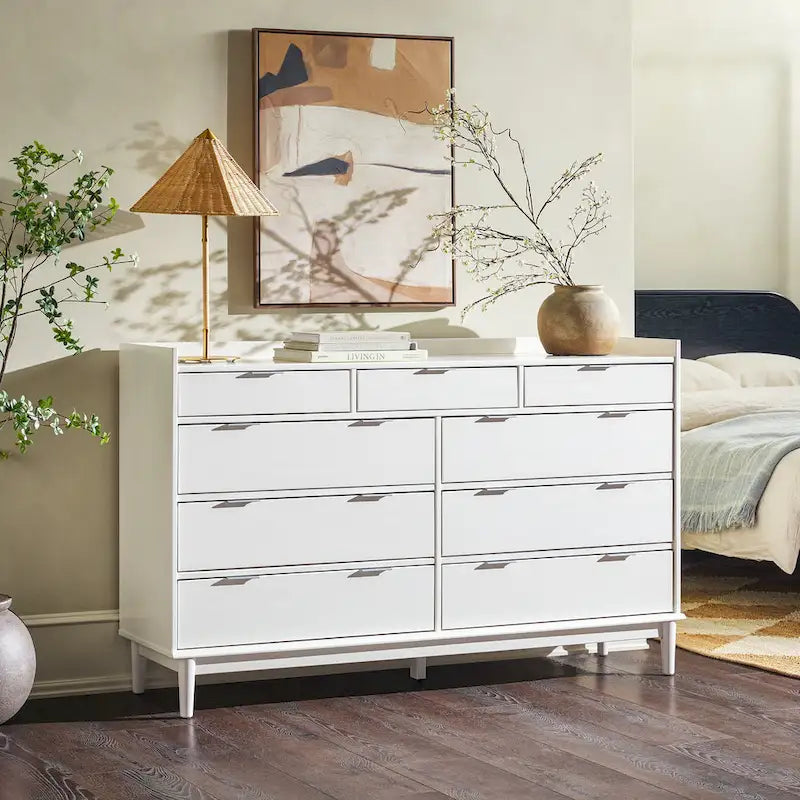 Commode en bois massif haut de gamme style galerie moderne
