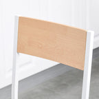 Ensemble de salle à manger carré 3 pièces en bois avec 1 table et 2 chaises et cadre en métal robuste, blanc