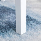 Ensemble de salle à manger carré 3 pièces en bois avec 1 table et 2 chaises et cadre en métal robuste, blanc
