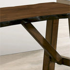 Banc en bois brun Leesie Rustic Farmhouse Live Edge