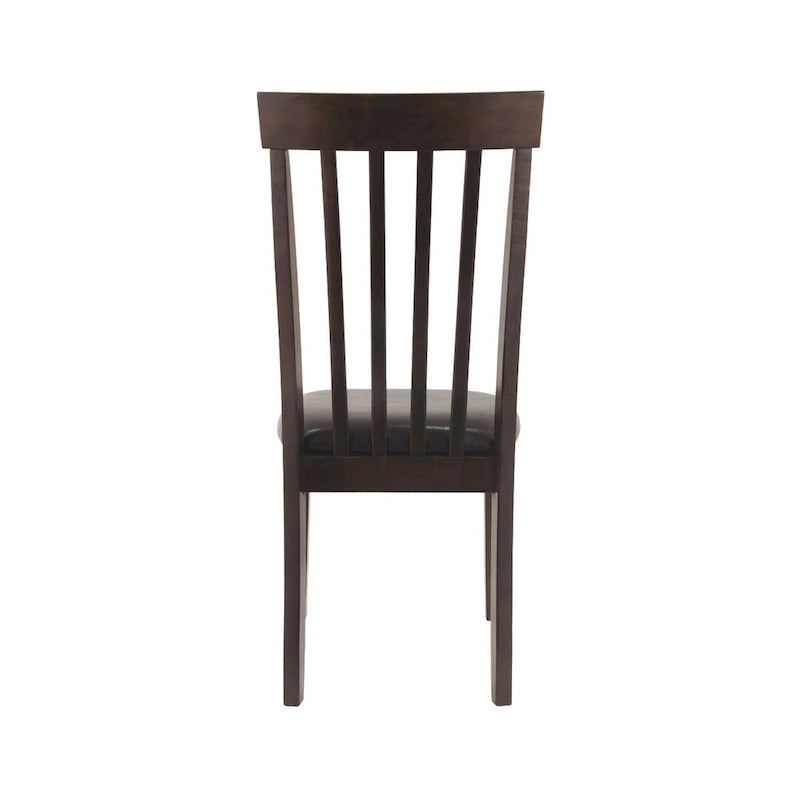 Chaise de salle à manger marron foncé (lot de 2)