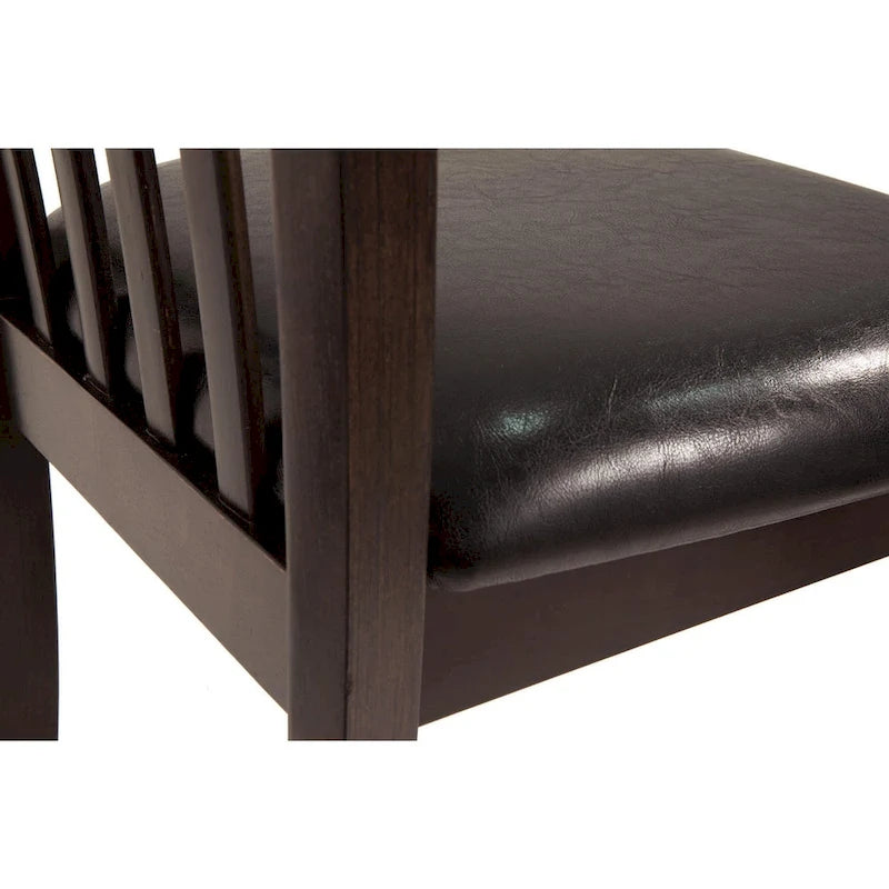 Chaise de salle à manger marron foncé (lot de 2)