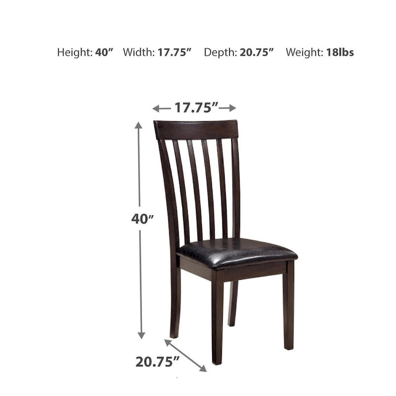 Chaise de salle à manger marron foncé (lot de 2)