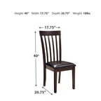 Chaise de salle à manger marron foncé (lot de 2)