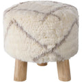 Tabouret bohème en peluche Gloweth