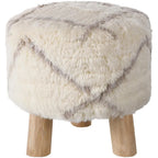 Tabouret bohème en peluche Gloweth