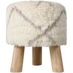 Tabouret bohème en peluche Gloweth