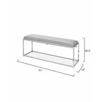 Banc en cuir Alden Dcor, gris