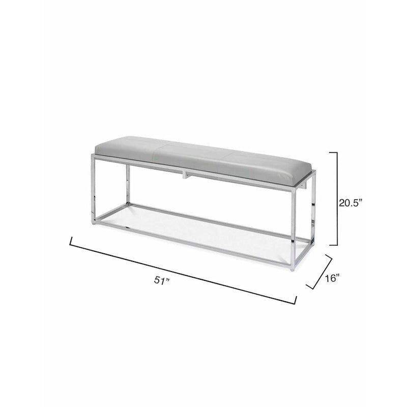 Banc en cuir Alden Dcor, gris