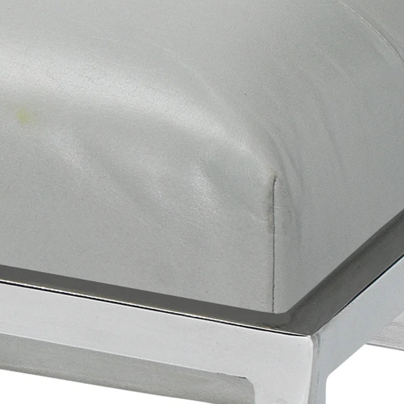 Banc en cuir Alden Dcor, gris